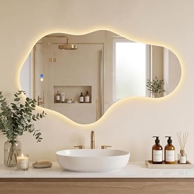 Irregular LED Bathroom Mirror, Backlit Vanity Mirror with Lights - image 4 of 4